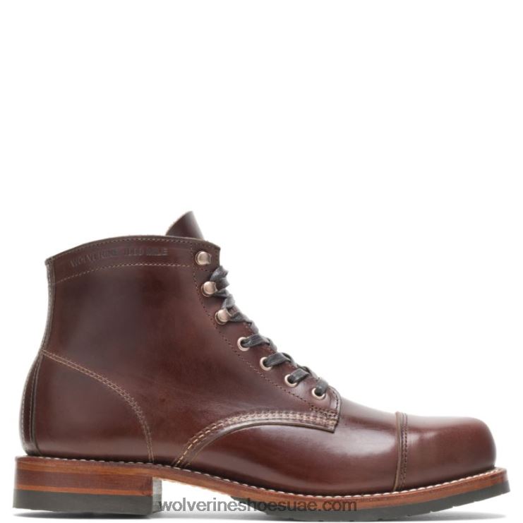 رجال 1000 ميل الحذاء الكلاسيكي كاب اصبع القدم X000RZ196 Wolverine هافانا براون