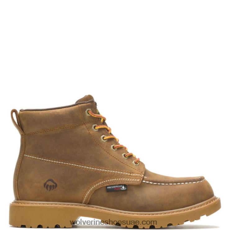 رجال Floorhand moc toe 6 work boot X000RZ171 Wolverine تان
