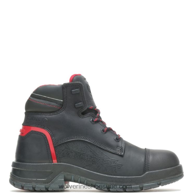 رجال مجموعة شاحنات رام - حذاء عمل سلامة المتمردين X000RZ119 Wolverine أسود أحمر
