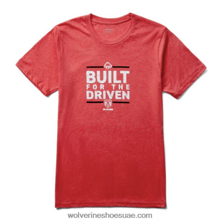 رجال مجموعة شاحنات رام - مصممة للقمصان قصيرة الأكمام المدفوعة X000RZ247 Wolverine هيذر حمراء