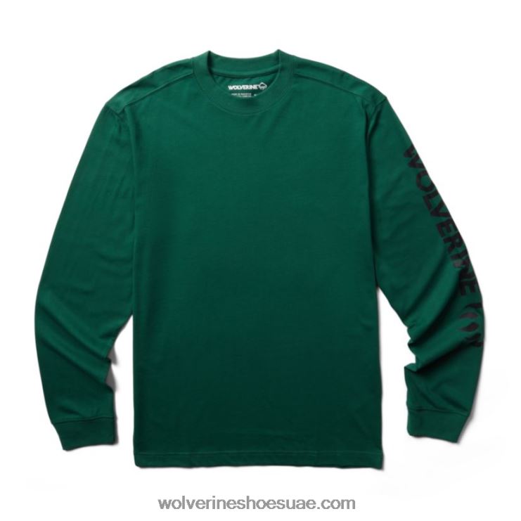 رجال كم طويل رسومي - كم شعار X000RZ256 Wolverine دائم الخضرة