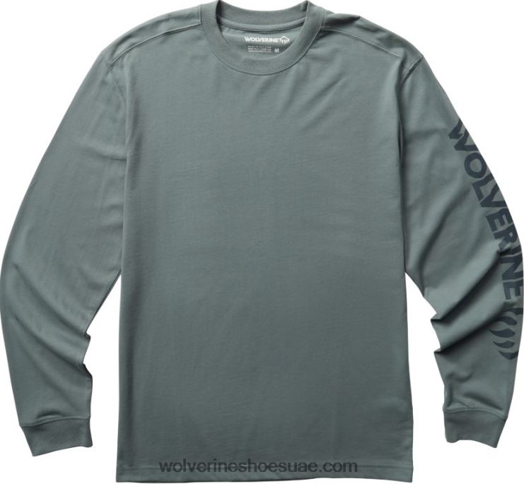 رجال كم طويل رسومي - كم شعار X000RZ257 Wolverine لائحة الأزرق