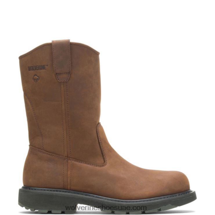 رجال دد العمل الصلب اصبع القدم ويلينغتون X000RZ56 Wolverine بني غامق