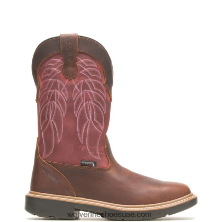 رجال رانشر durashocks كاربونماكس ولينغتون التمهيد العمل X000RZ125 Wolverine فول سوداني / أحمر