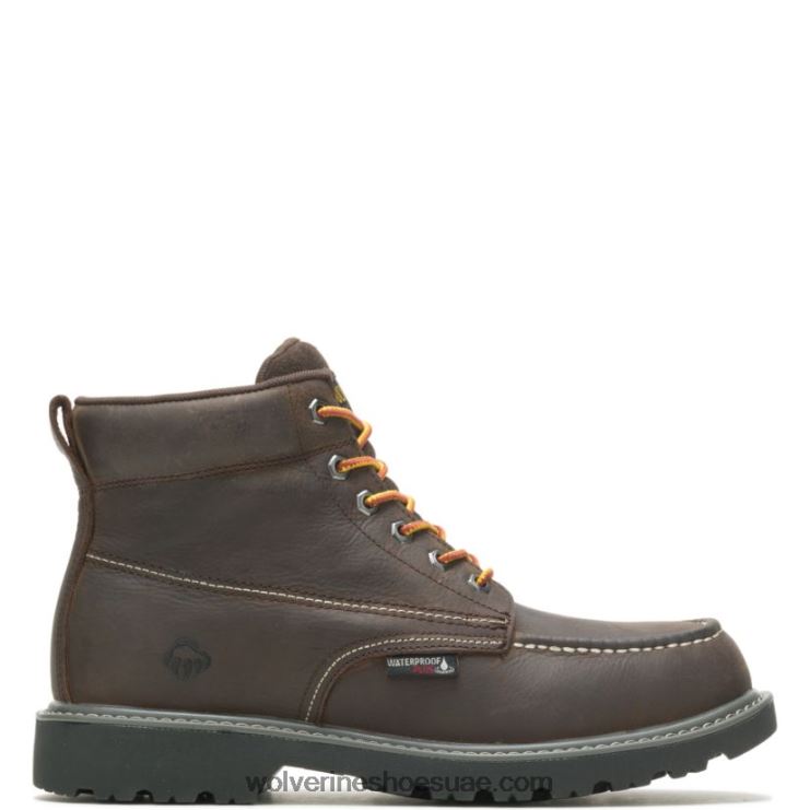 ⁦رجال Floorhand moc toe 6 work boot X000RZ170 Wolverine قهوة داكنة⁩ - الصورة ⁦1⁩